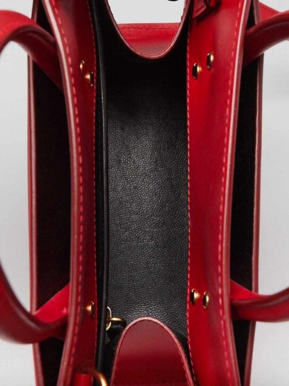 Givenchy Red Smooth Calfskin Leather Mini Horizon Tote Bag - Picture 9 of 11